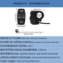 3 in1 Ebike Light Switch+Horn and Turning Light Switch Scooters Electric Bicycle