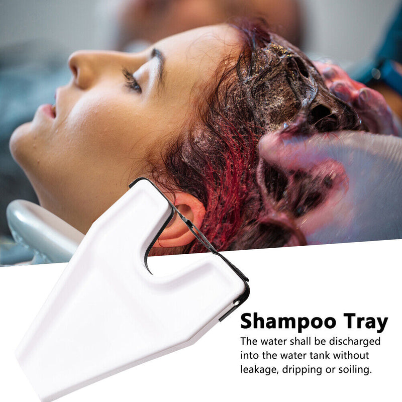 Portable Hair Washing Tray Patient Spa Neck Rest Professional Salon (White)