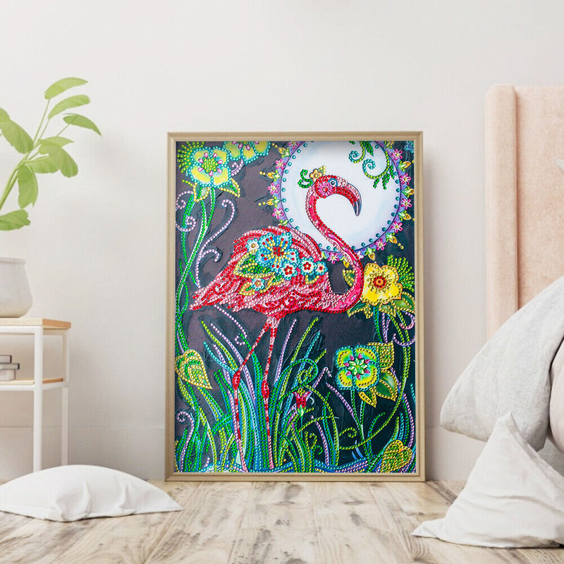 Flamingos 5D DIY Partial Special Shape Drill Diamond Painting