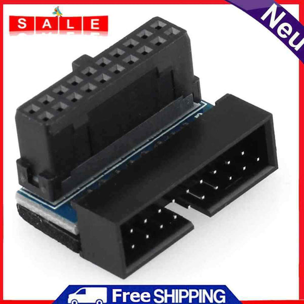 USB 3.0 20 Pin Male to Female Extension Adapter 90 Degree Angled for Motherboard