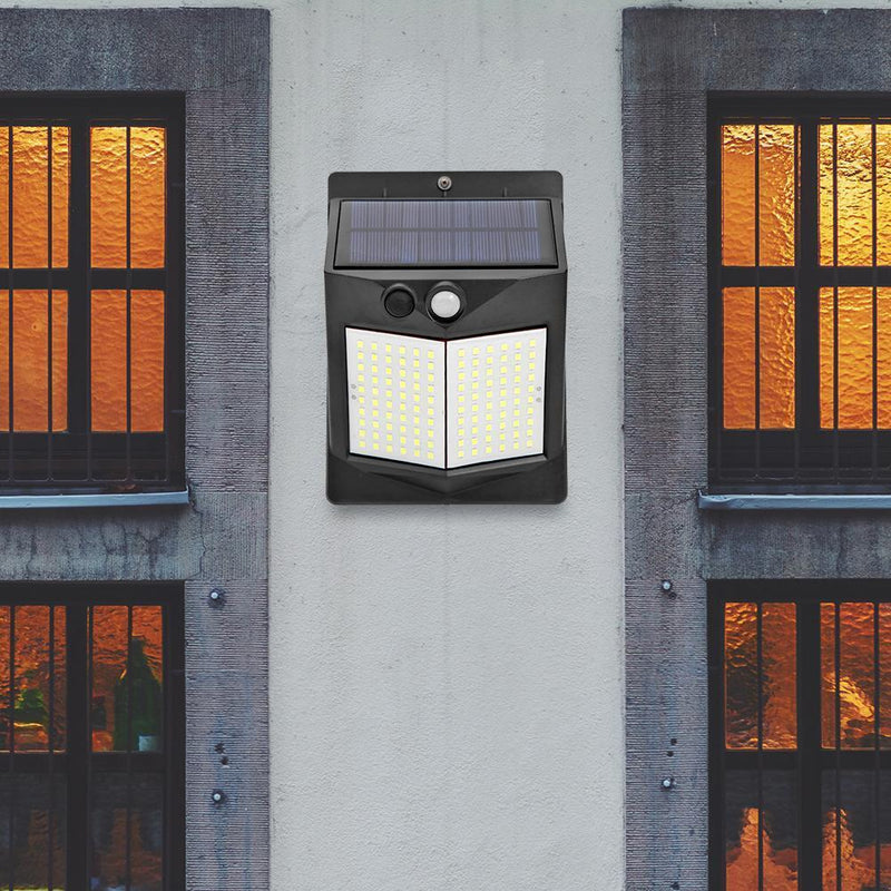 120LED Solar 3 Mode Light Control Garden Light PIR Motion Sensor Wall Lamp
