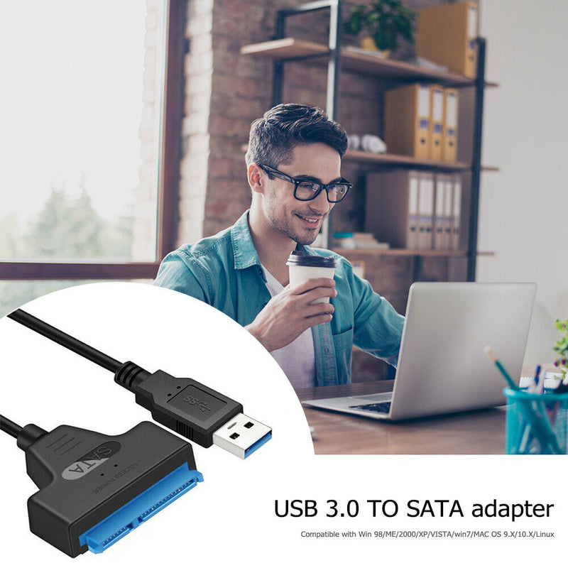 5Gbps USB 3.0 to SATA Cable for 2.5 inch HDD SSD Hard Disk External Power Cord