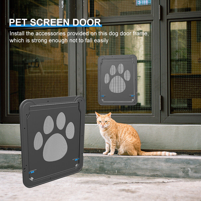 Lockable Dogs Cats Safety Screen Door Sliding Gates for Small Medium Pet Supply