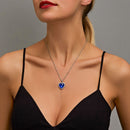 Blue Crystal Titanic Heart of Ocean Women's Necklace Heart Forever Pendant