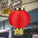 10 inch Foldable Round Cloth Lantern Waterproof Festival Lanterns with Tassel