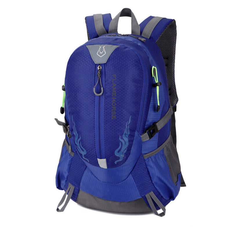 Unisex Waterproof Outdoor Sports Shoulder Bag Travel Backpack (Bright Blue)