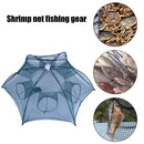 6/8 Holes Fishing Net Shrimp Cage Nylon Foldable Fish Cast Trap (6 Holes) Newly