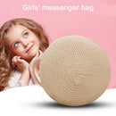 Korean Kids Girls Shoulder Bags Straw Round Lovely Summer Messenger Mini Handbag