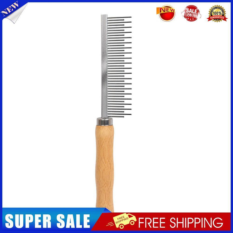 Pet Dematting Flea Comb Cats Dog Grooming Hair Removes (Long Short Needle)