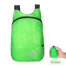 20L Sport Foldable Bag Ultra-Lightweight Waterproof Travel Backpack (Green)