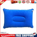Portable Travel Sleep Pillow Inflatable Outdoor Camping Tent Pillows (Blue)