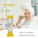 2min Hourglasses Kid Teeth Brushing Timer w/Suction Cup Home Decor (Yellow)