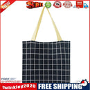 Large Capacity Simple Lunch Box Storage Bag Washable Bag (Black Lattice)