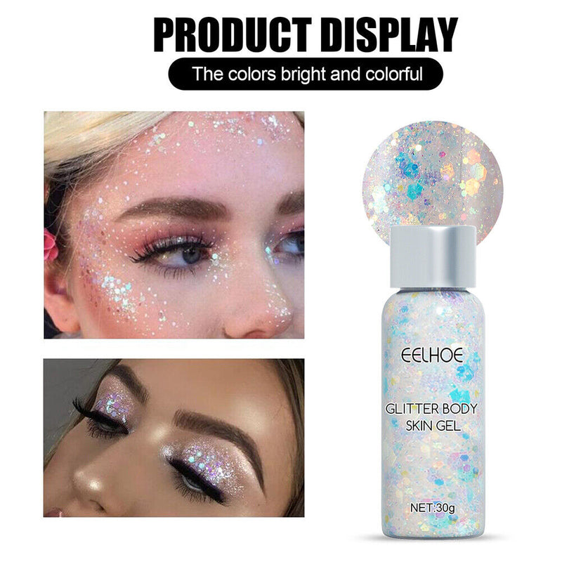 30g Body Sequins Long Lasting Sequin Cosmetics Portable Mini for Everyday Makeup