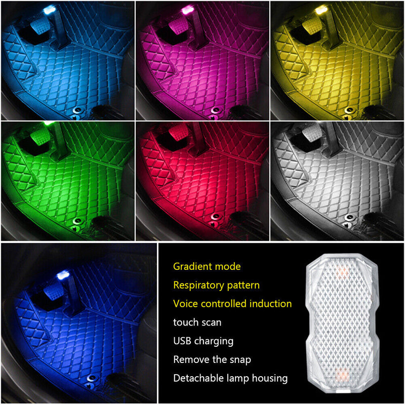Romantic LED Car Interior Night Reading Lights Touch Control Atmosphere Lamp