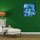 DIY Full Round Drill Diamond Wolves Painting Rhinestone Drawing Home Decora