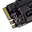 Converter Adapter Cards SSD M.2 A/E Key NGFF to 2 Port SATA3.0 Expansion Card