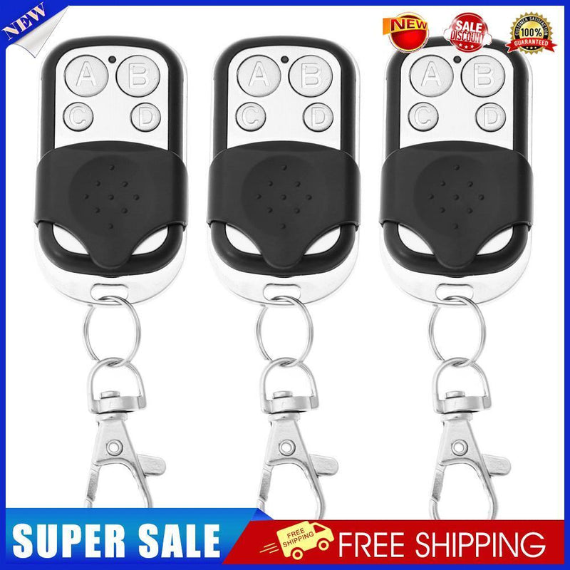 3pcs 433MHz 4CH Car Key Fob Garage Door Opener Remote Control Duplicator