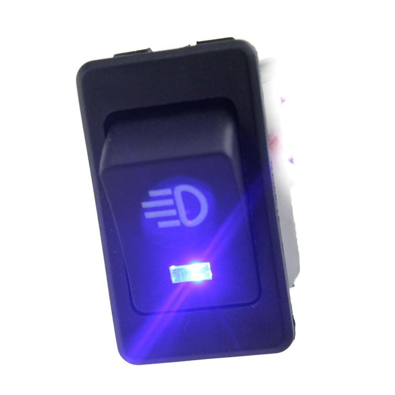 12V 35A 4 Pin Fog Light Rocker Switch with LED for Car Truck Dash (Blue)