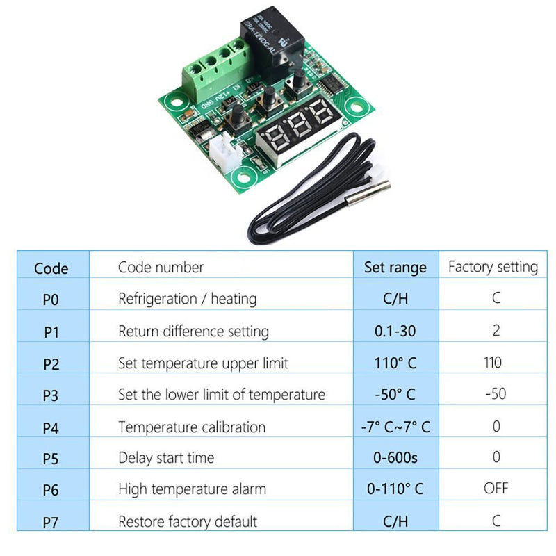 Digital display Temperature Control Switch Control Board Relay Switch Sensor