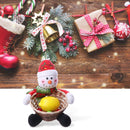 Christmas Candy Bamboo Basket Gift Storage Basket Kit (L Christmas Snowman)