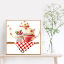 5D Rhinestone Pictures DIY Tea Time Full Round Drill Diamond Painting Craft Kit