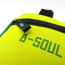 Triangle Cycling Front Tube Frame Pouch Bag Holder Saddle(Yellow+Green)