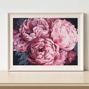 DIY Paint By Number Kit Pink Peony Flowers No Frame for Home Decoration Art