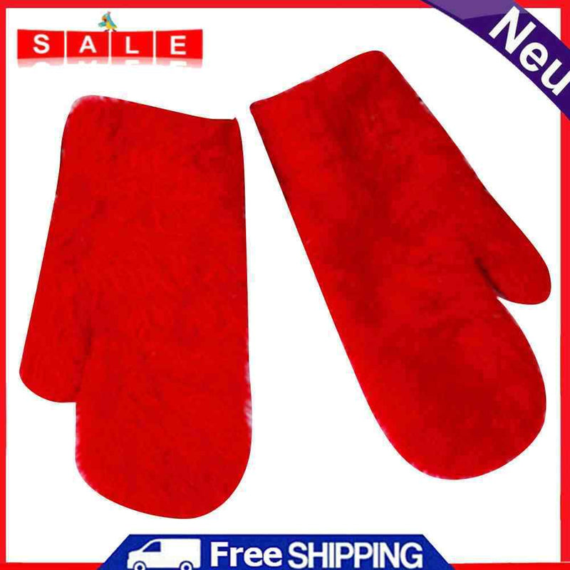 Korean Fashion Women Cartoon Full Finger Gloves Winter Warm Rabbit Wool Mitts