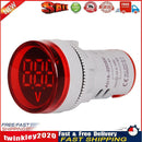 6-100V DC Digital Voltmeter Indicator LED Lamp Round Signal Light (Red) Newly