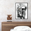 Double Cross Frameless Picture Oil Paint By Numbers Hand Painted Picture Kit