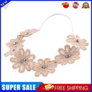 Baby Infant Girls Beautiful Linen Sunflower Headband Stretchable Hairband