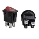 10PCS Mini 4 Pin 2 Position Red Power Switch Rocker Switch KCD1-105 With Light