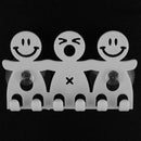 5 Slot Plastic Cute Smiling Cartoon Sucker Toothbrush Holder Suction Hooks Newly