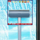 Window Cleaning Squeegee 4-in-1 Window Cleaner Long Handle Scrub Brush Tools