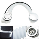Connection Round Pop-Up Waste Pipe Concealed Bath Overflow Bathtub Drain Tube