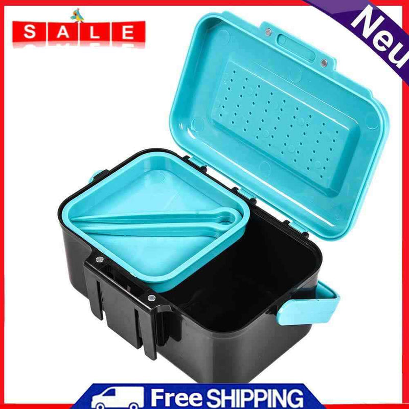 akaddy Breathable ABS Plastic Fishing Bait Earthworm Worm Lure Tackle Storage Bo