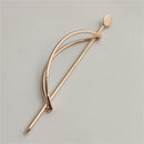 Simple Oval Leaves Hair Accessories Hair Clip Hollowing Out Metal Hairpin