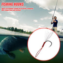 10pcs/set Coloured Wire Single Hook with Barbed Fishhooks for Lakes Rivers Ponds