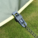 10pcs Outdoor Large Canopy Wind Rope Clamps Windproof Tent Clips (Black) Newly