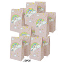 12pcs Horse Rainbow Paper Favors Gift Bag Baby Shower Birthday Party Candy Box