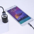 Metal Dual USB 2.1A Car Cigarette Lighter Adapter Charger(Black)