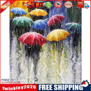 Painting By Numbers DIY Raining Street Hand Painted Canvas Oil Art Picture