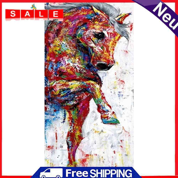 Canvas Painted Oil Paint By Numbers Painted Horse DIY Modern Bedroom Wall Art