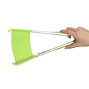 2pcs Clever Silicone Spatula Pliers Nonstick Heat Resistant Clips Grill Frame -