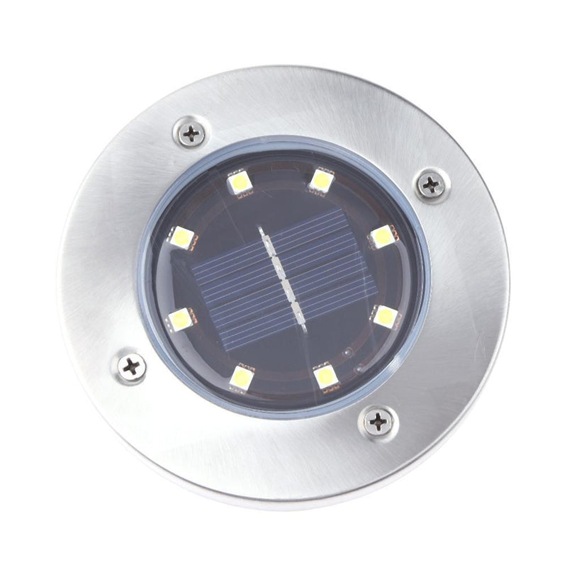 Outdoor Solar Powered 8LED Floor Light Garden Path Landscape Paving Lamp