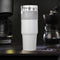 #A Stainless Steel Coffee Mug with Straw Thermal Water Cups Insulated Car Drinkw