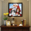 #A 5D DIY Diamond Painting Santa Claus Puppy Kits Full Round Drill Wall Decor Ar