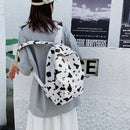 Cow Print School Bags for Women Girls Large Capacity Backpack Casual Bagpacks