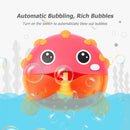 Blowfish Bubble Machine Suction Cup for Wall Baby Bath Shower Toys (Red) Newly